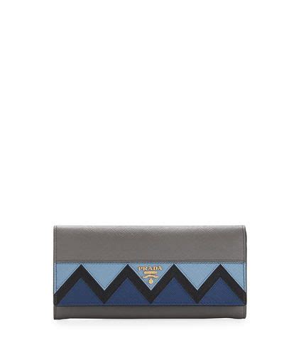 bergdorfgoodman prada greca saffiano flap continental|Prada Saffiano Greca Flap Wallet, Blue/White/Red  .